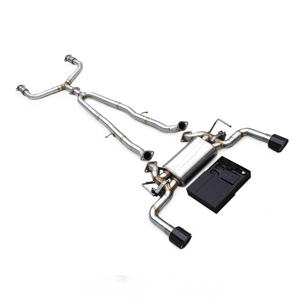 Valved Stainless Steel Catback Exhaust System for Infiniti Q50S 3.7L - Bull Boost Performance