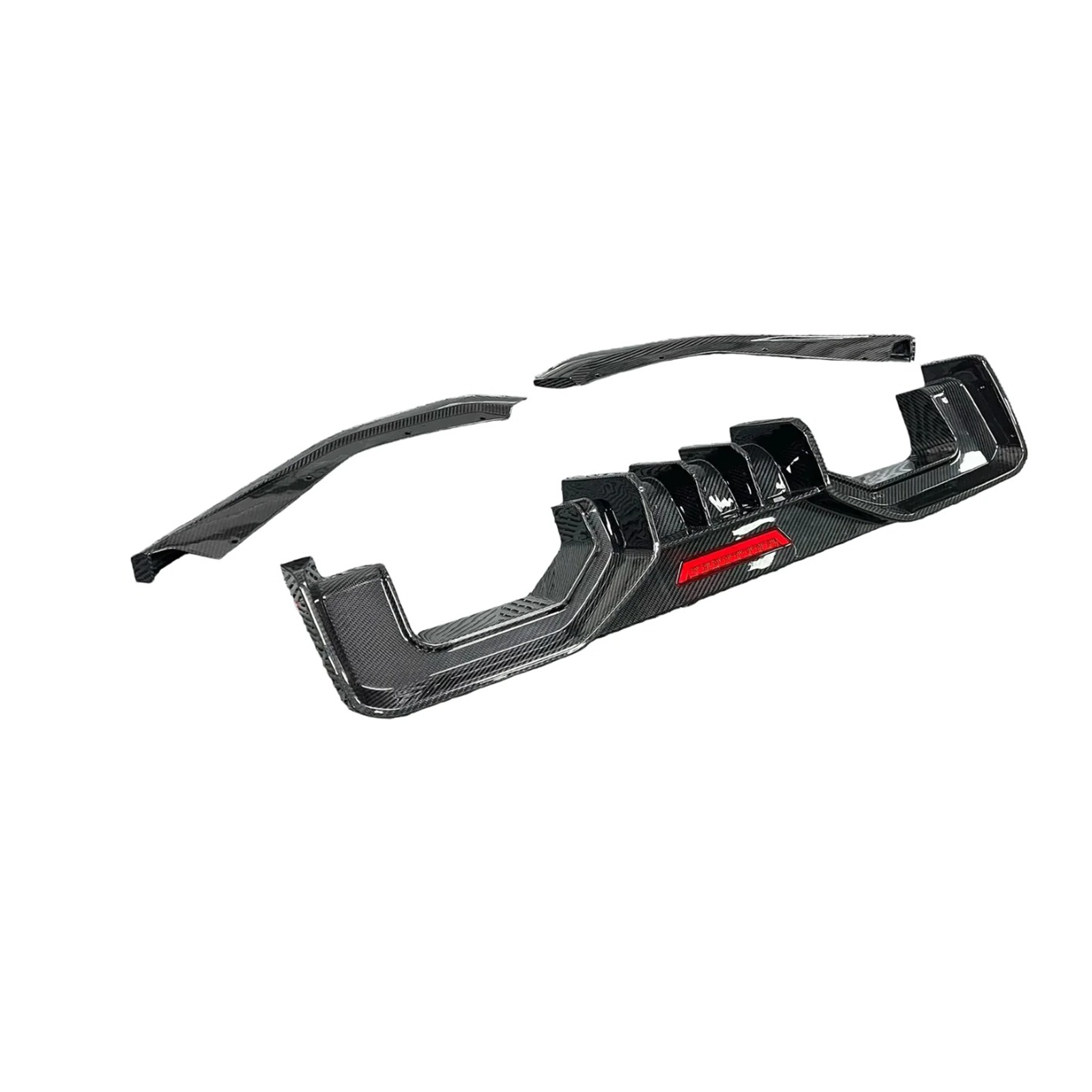 Carbon Fiber AD Style Rear Diffuser w/ LED Light for BMW G80 G81 G82 G83 M3 M4 - Bull Boost Performance