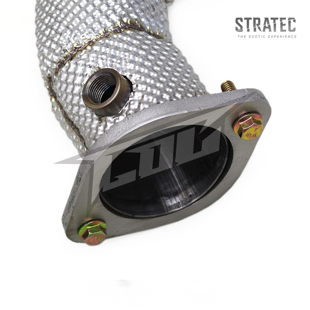 High‑Flow Catted Stainless Steel Downpipe with Heat Shield for Nissan GT‑R R35 3.8TT - Bull Boost Performance