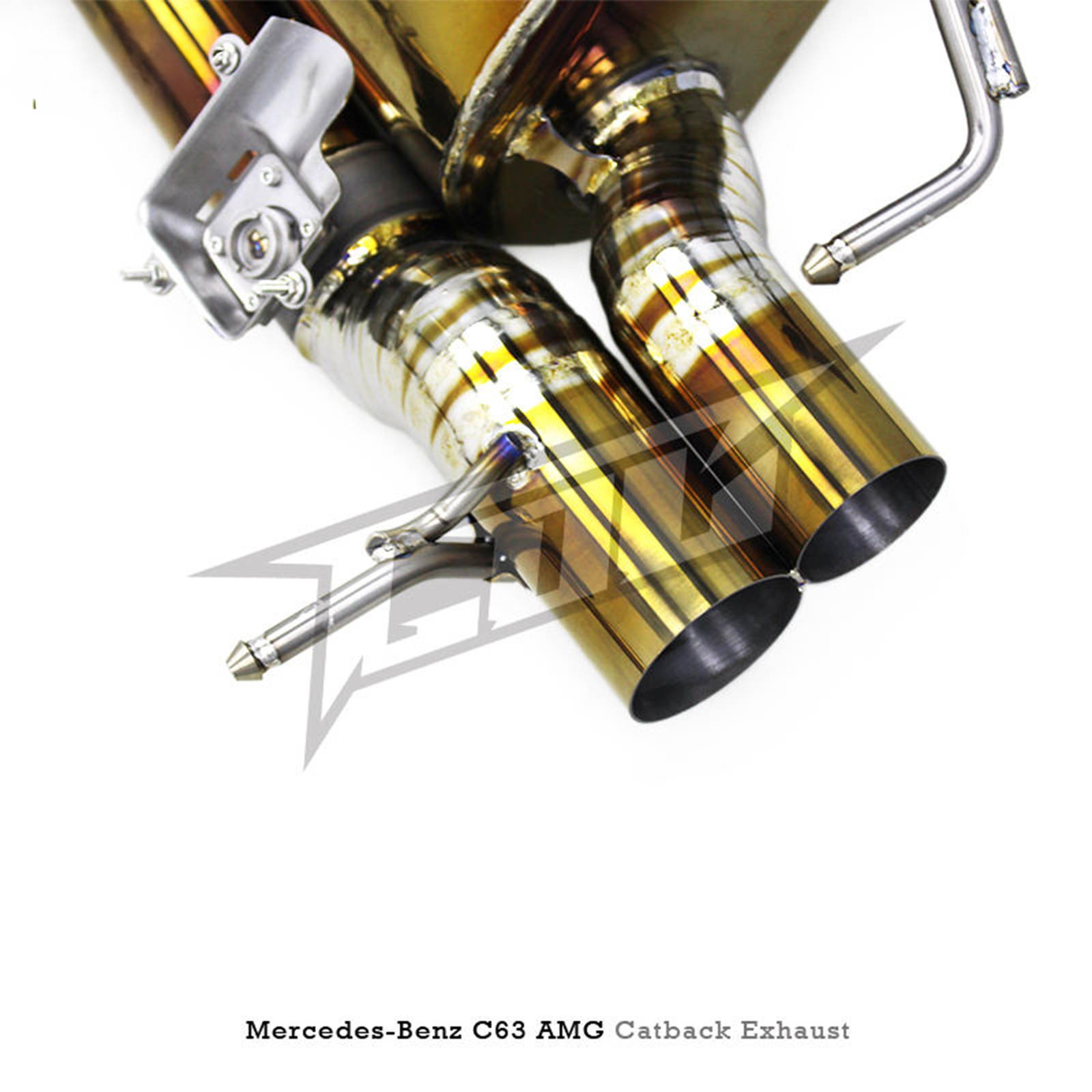 Titanium Valved Catback Exhaust System for Mercedes Benz C63 AMG W205 4.0T - Bull Boost Performance