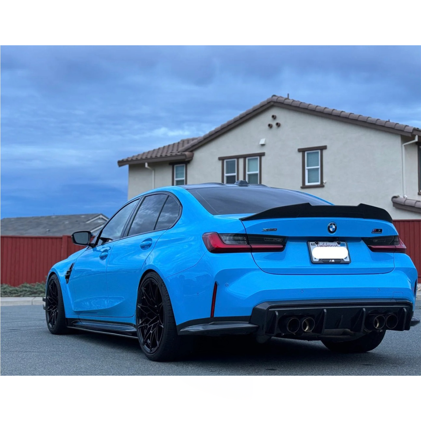 Carbon Fiber 3D Style Rear Diffuser Corner Extensions for BMW G80 M3 G82 M4 - Bull Boost Performance