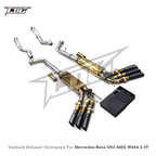 Titanium Catback Exhaust System Downpipes for Mercedes Benz G500 G550 W463 - Bull Boost Performance