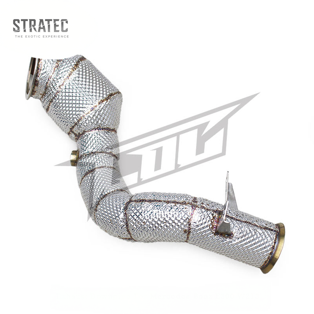 High Flow Catted Downpipe for Mercedes Benz E200 E300 W213 C238 2.0T - Bull Boost Performance