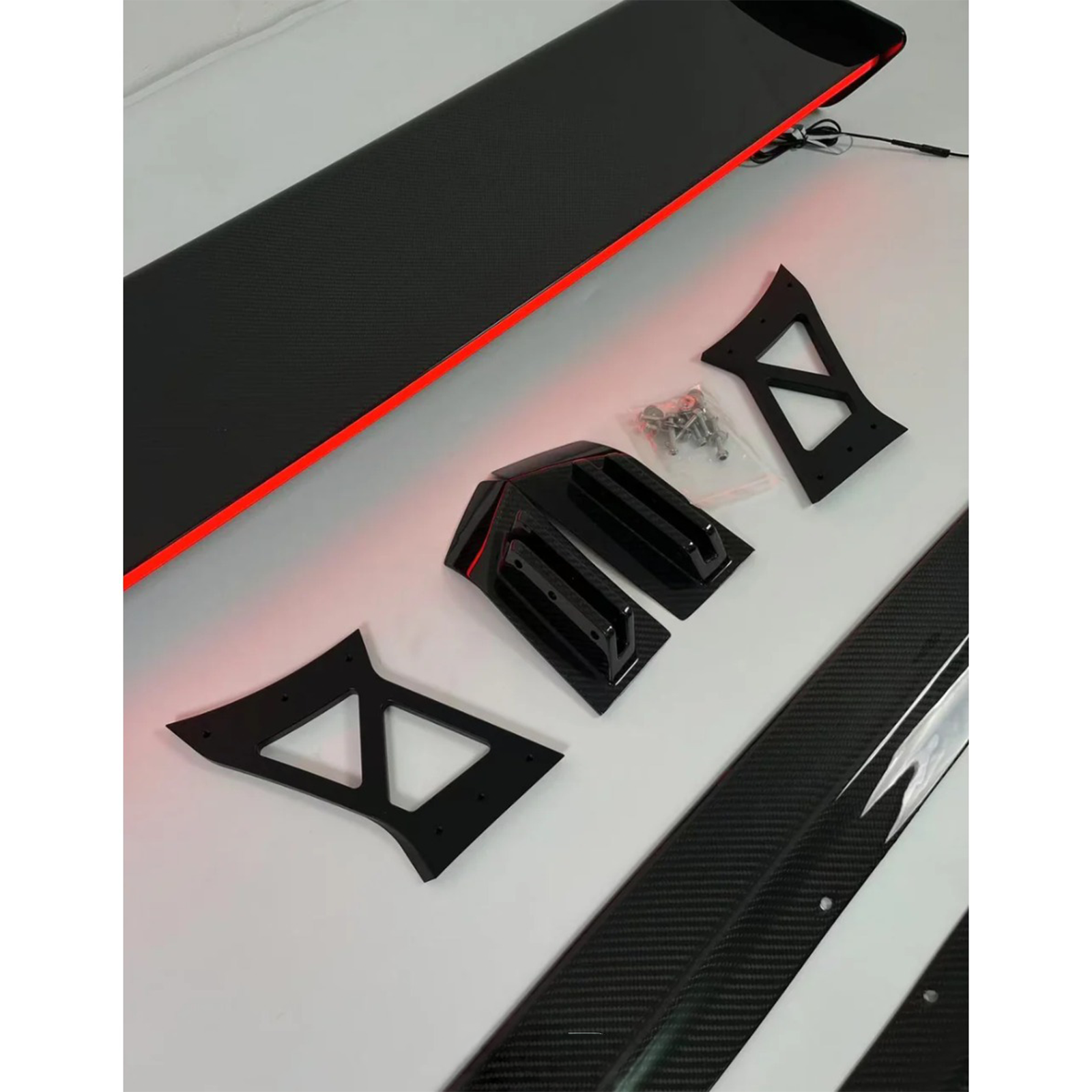 Prepreg Carbon Fiber Wing w/ LED for BMW G80 M3 G82 M4 G87 M2 - Bull Boost Performance
