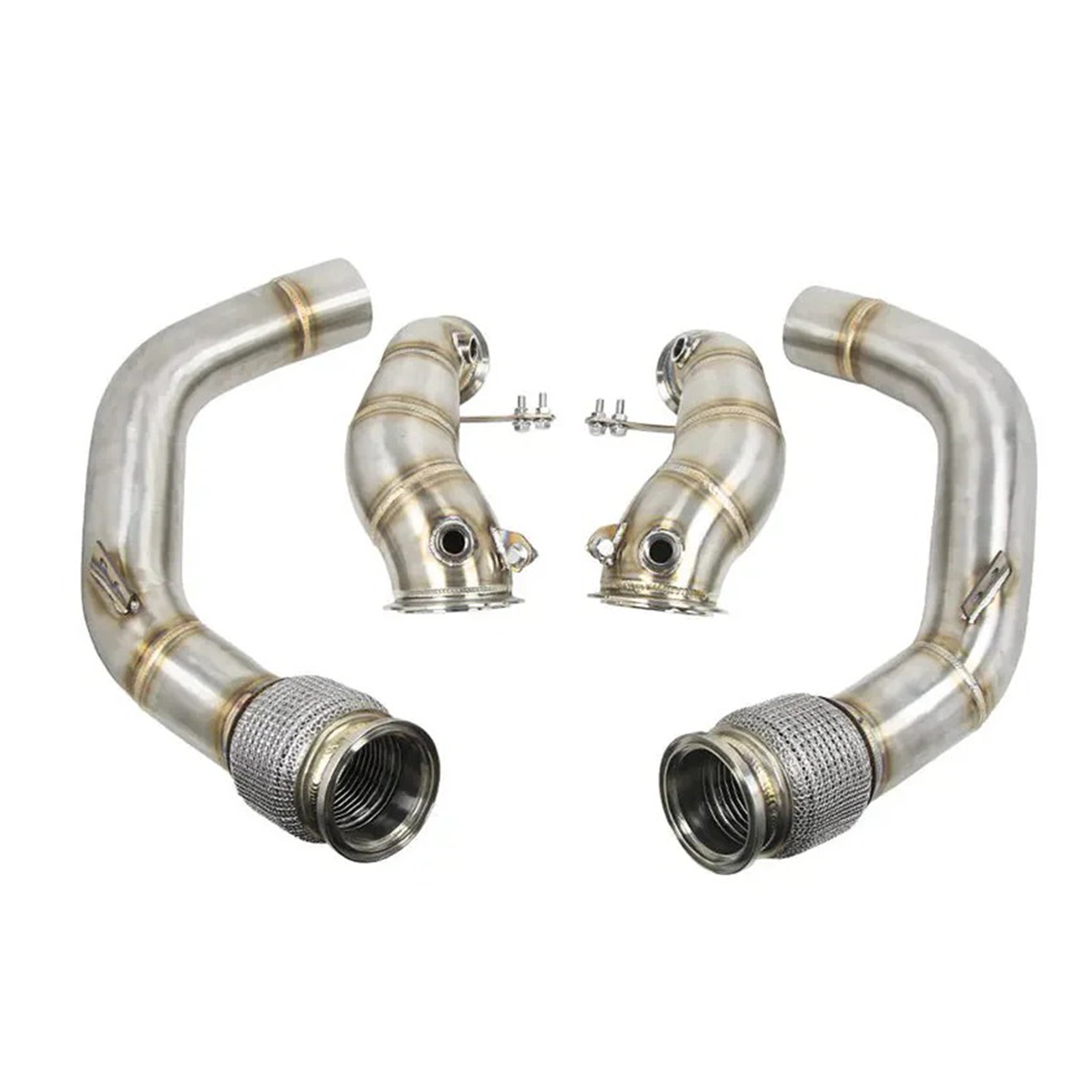 Race Exhaust Downpipes & Front Mount Cold Air Intake System for BMW F90 G90 M5 F92 M8 S63 4.4L V8 - Bull Boost Performance