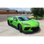 V Style Carbon Fiber Front Lip for Chevrolet Corvette C8 - Bull Boost Performance