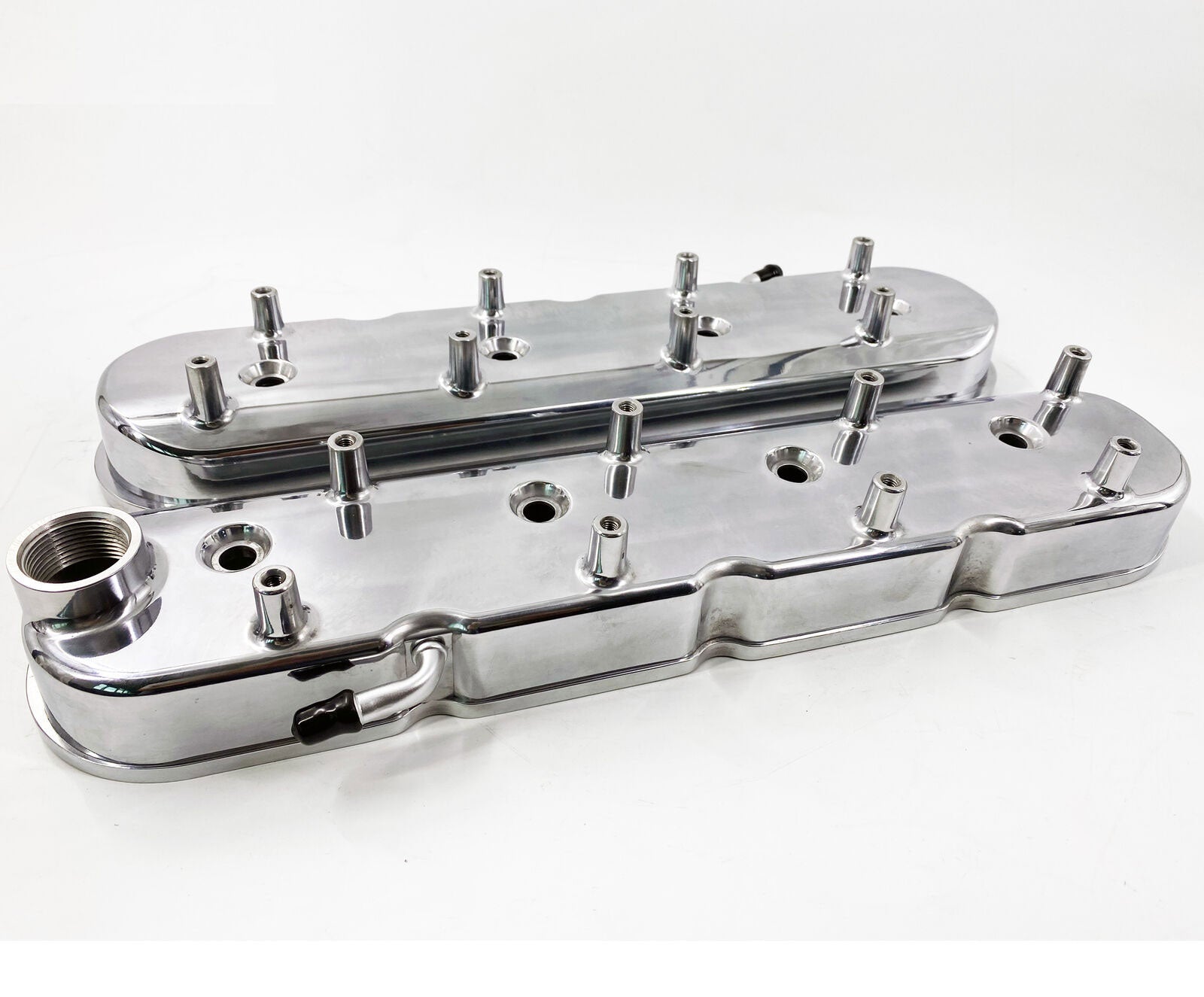 LS Cast Aluminum Tall Valve Covers for LS1 LS2 LS3 LS6 5.3 6.0 Polished - Bull Boost Performance