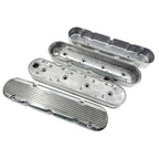 Aluminum finned Valve Covers w/ Coil Mounts & Cover for LS Engine Polished - Bull Boost Performance