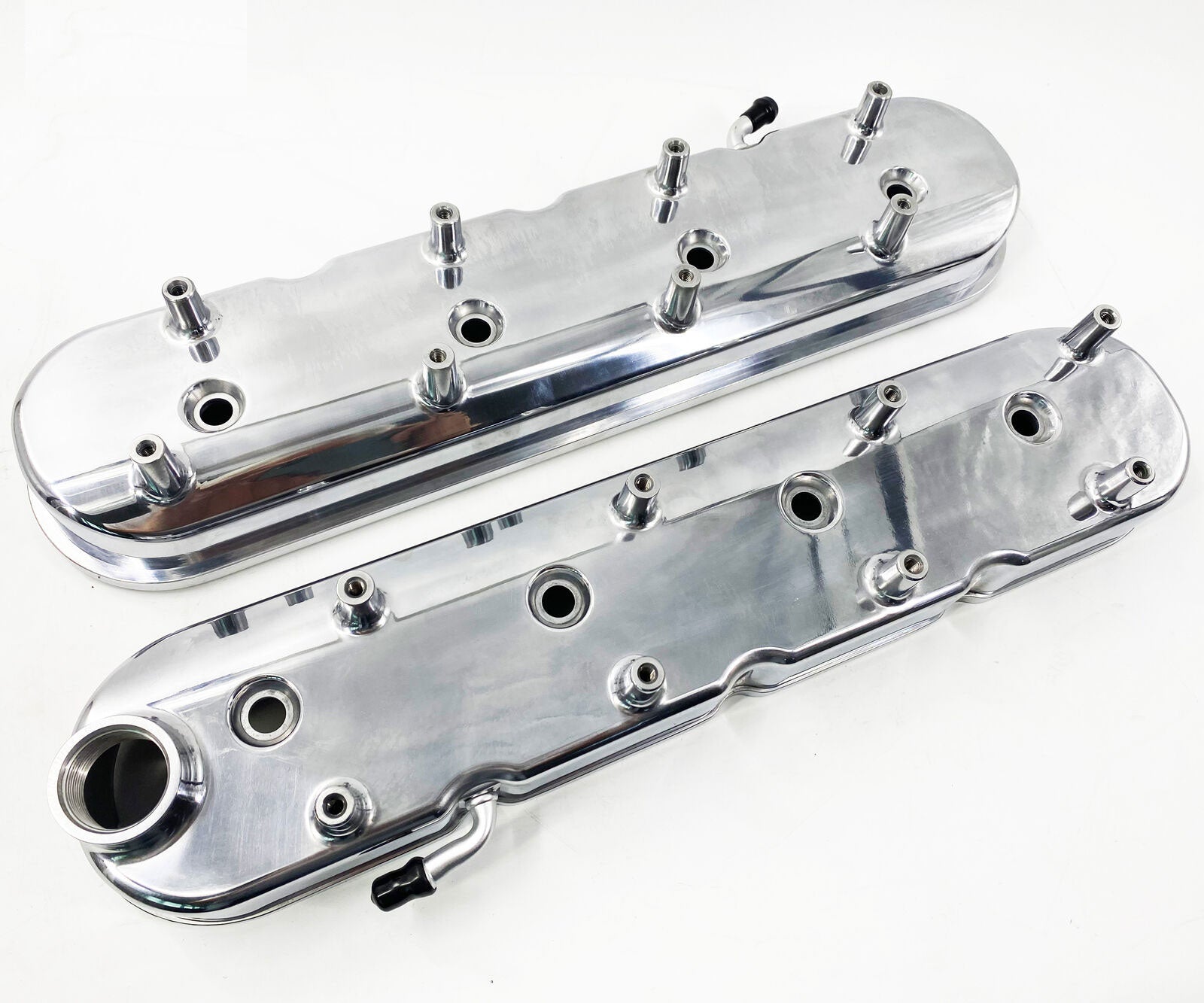 LS Cast Aluminum Tall Valve Covers for LS1 LS2 LS3 LS6 5.3 6.0 Polished - Bull Boost Performance