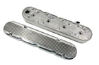 Aluminum finned Valve Covers w/ Coil Mounts & Cover for LS Engine Polished - Bull Boost Performance