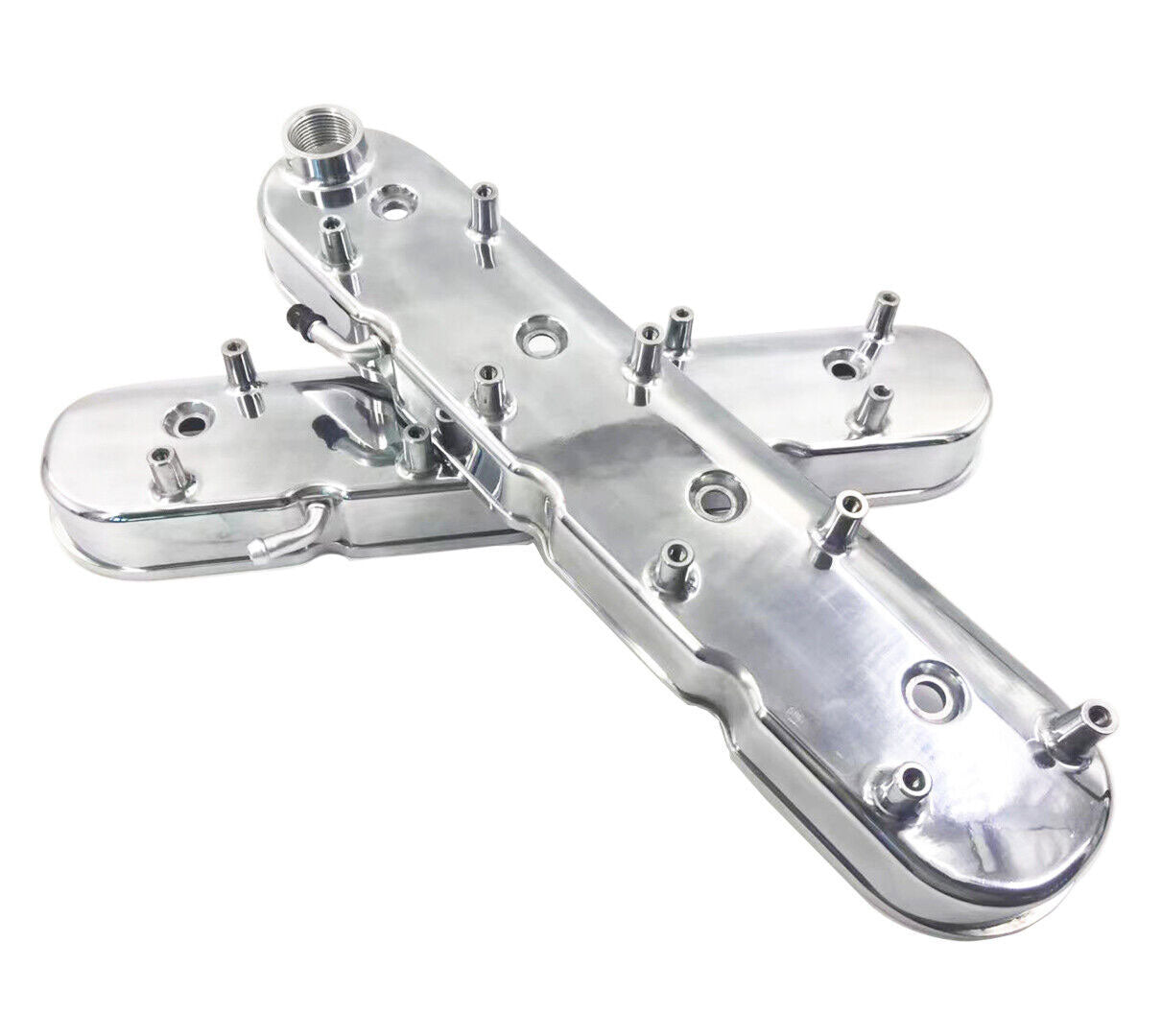 LS Cast Aluminum Tall Valve Covers for LS1 LS2 LS3 LS6 5.3 6.0 Polished - Bull Boost Performance