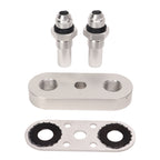 Transmission Cooler Line Adapter Plate with Gasket and 6AN Fittings Compatible with 6L80E 6L90E 8L90E Oil Seal Line Connector for Braided Hose Set - Bull Boost Performance