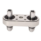 Transmission Cooler Line Adapter Plate with Gasket and 6AN Fittings Compatible with 6L80E 6L90E 8L90E Oil Seal Line Connector for Braided Hose Set - Bull Boost Performance
