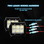 LED LIGHT BAR WIRING HARNESS KIT (2 LEADS 16AWG) WITH FUSE 12V 40A RELAY 3/4" ON/OFF SWITCH By Gatekeeper Off-Road