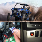 LED LIGHT BAR WIRING HARNESS KIT (2 LEADS 16AWG) WITH FUSE 12V 40A RELAY 3/4" ON/OFF SWITCH By Gatekeeper Off-Road
