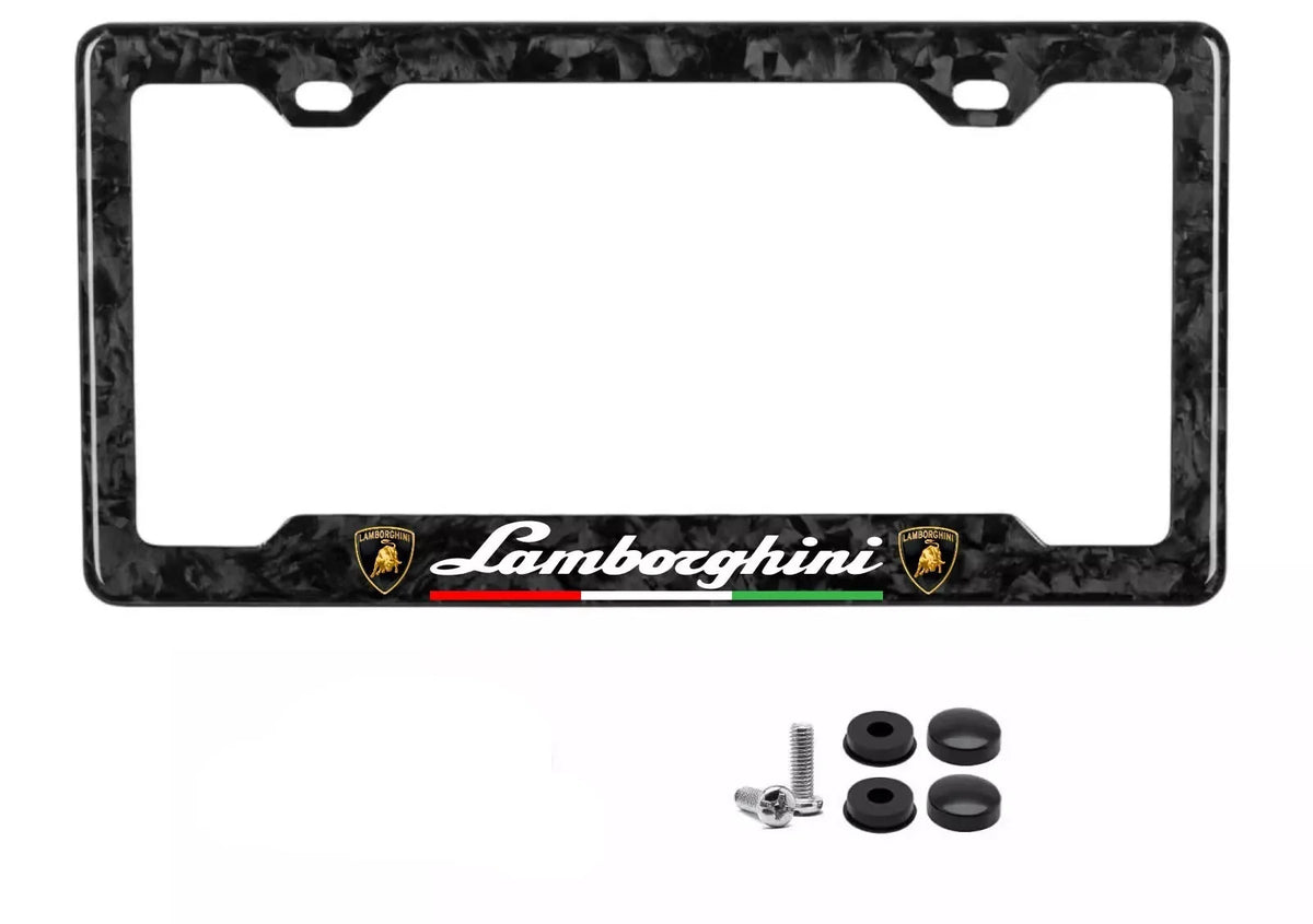 Forged Carbon Fiber License Plate Frame - LAMBORGHINI