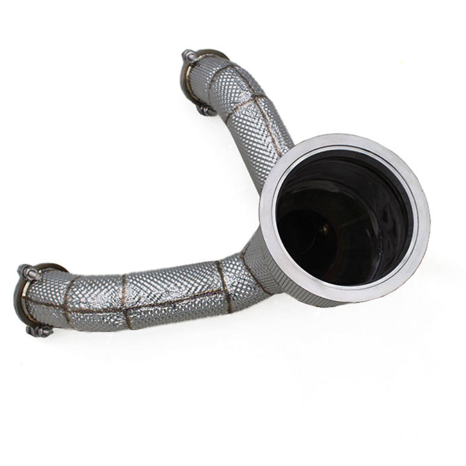 Free Flow Stainless Exhaust Downpipe for Audi S4 S5 B9 3.0T - Bull Boost Performance