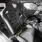 Universal Black 4 Point Buckle Racing Seat Belt Harness Nylon