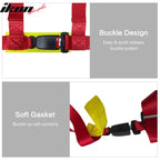 Universal Red 4 Point Buckle Racing Seat Belt Harness Nylon