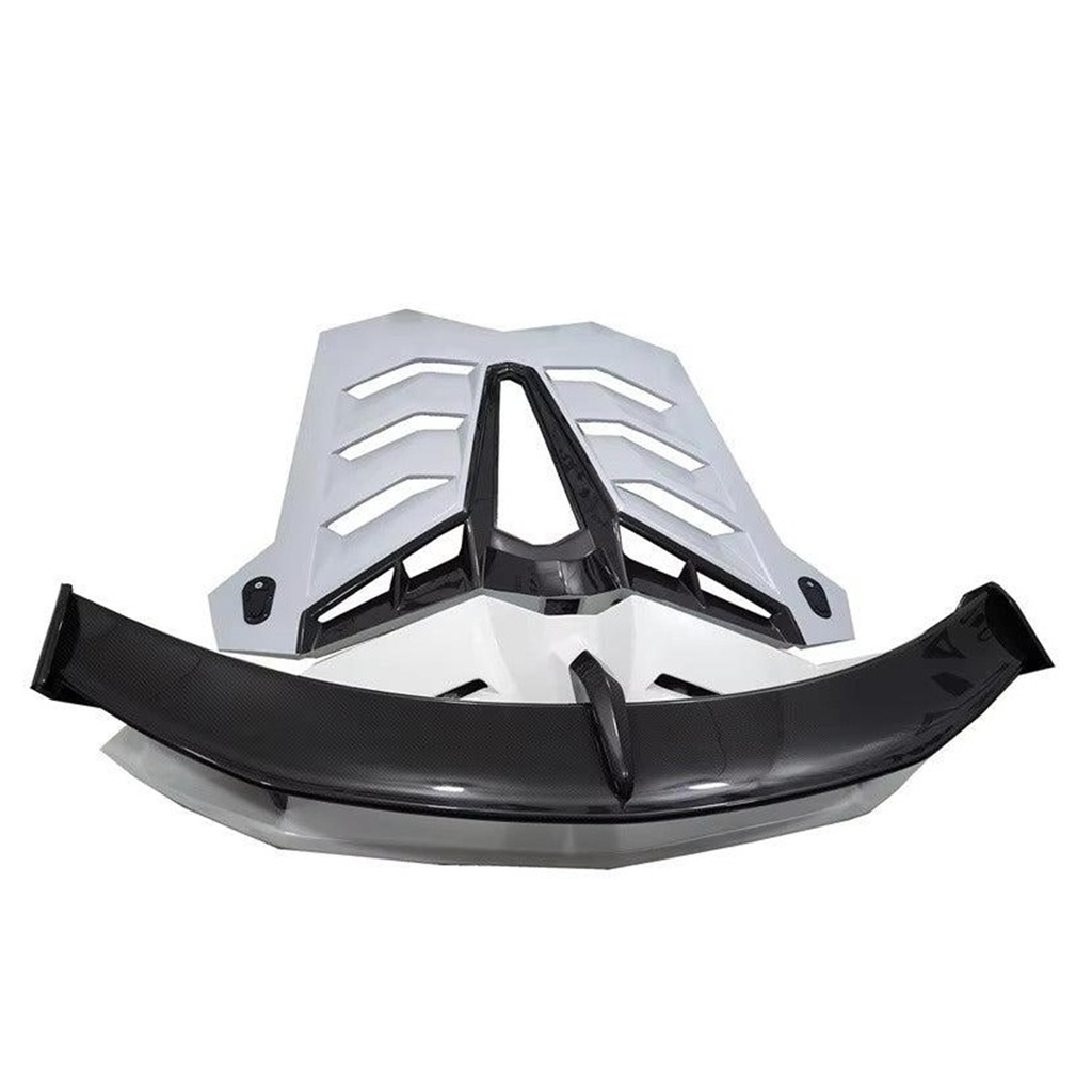 SVJ Style Dry Carbon Fiber Rear Wing Engine Hood Lid for Lamborghini Aventador LP700 LP720 LP740 LP750 Coupe - Bull Boost Performance