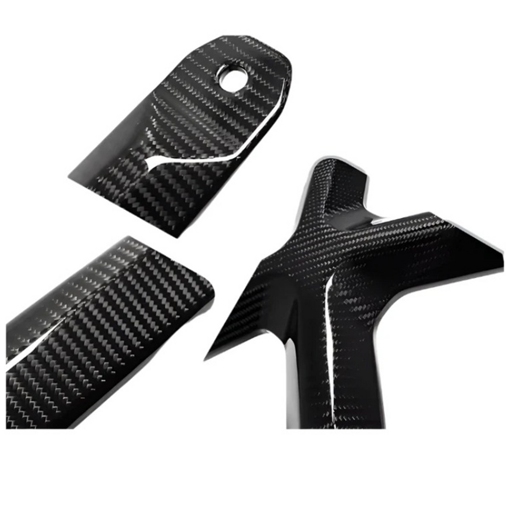 Dry Carbon Fiber Engine Bay X‑Brace for Chevrolet Corvette C8 Z51 Z06 Z07 - Bull Boost Performance