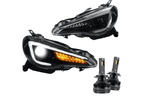 Scion FR-S Subaru BRZ Toyota GT86 1st Gen (ZN6/ZC6) Black Dual Beam Projector Headlights (2012-2021)