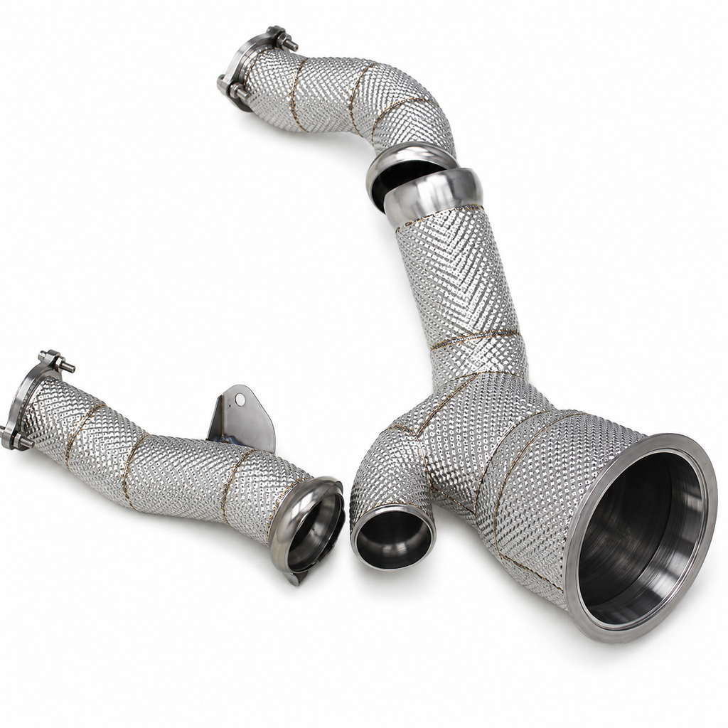 High Flow Exhaust Downpipe for Audi A6 A7 C8 3.0T by Stratec Systems
