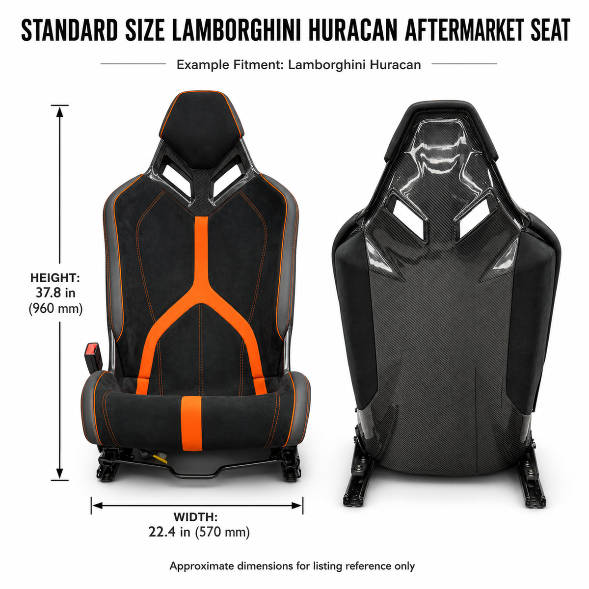 Alcantara Dry Carbon Fiber Racing Seats for Lamborghini Huracan STO Aventador Urus by Stratec Systems