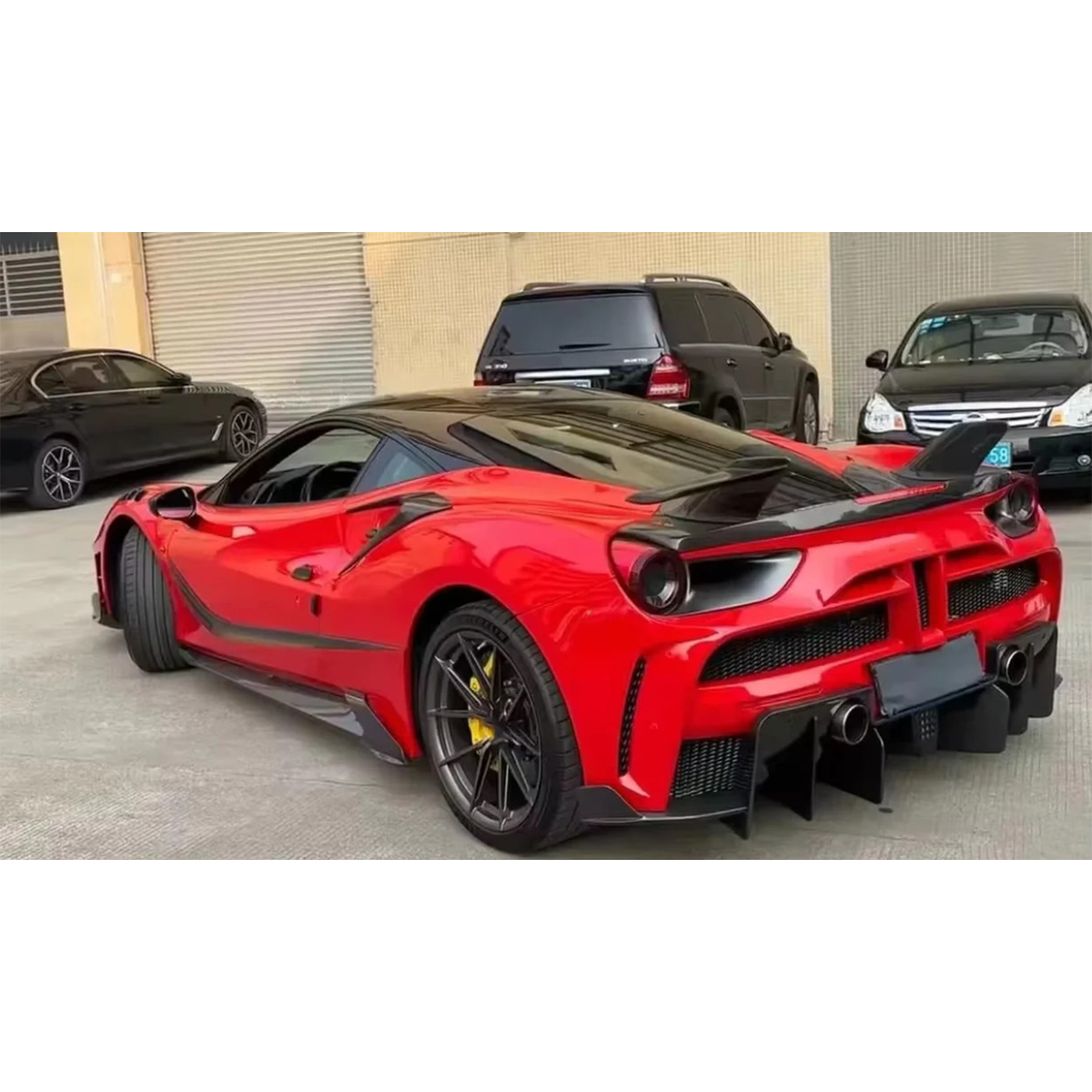 Carbon Fiber M Style Aerodynamic Full Body Kit for Ferrari 488 GTB by Stratec Systems