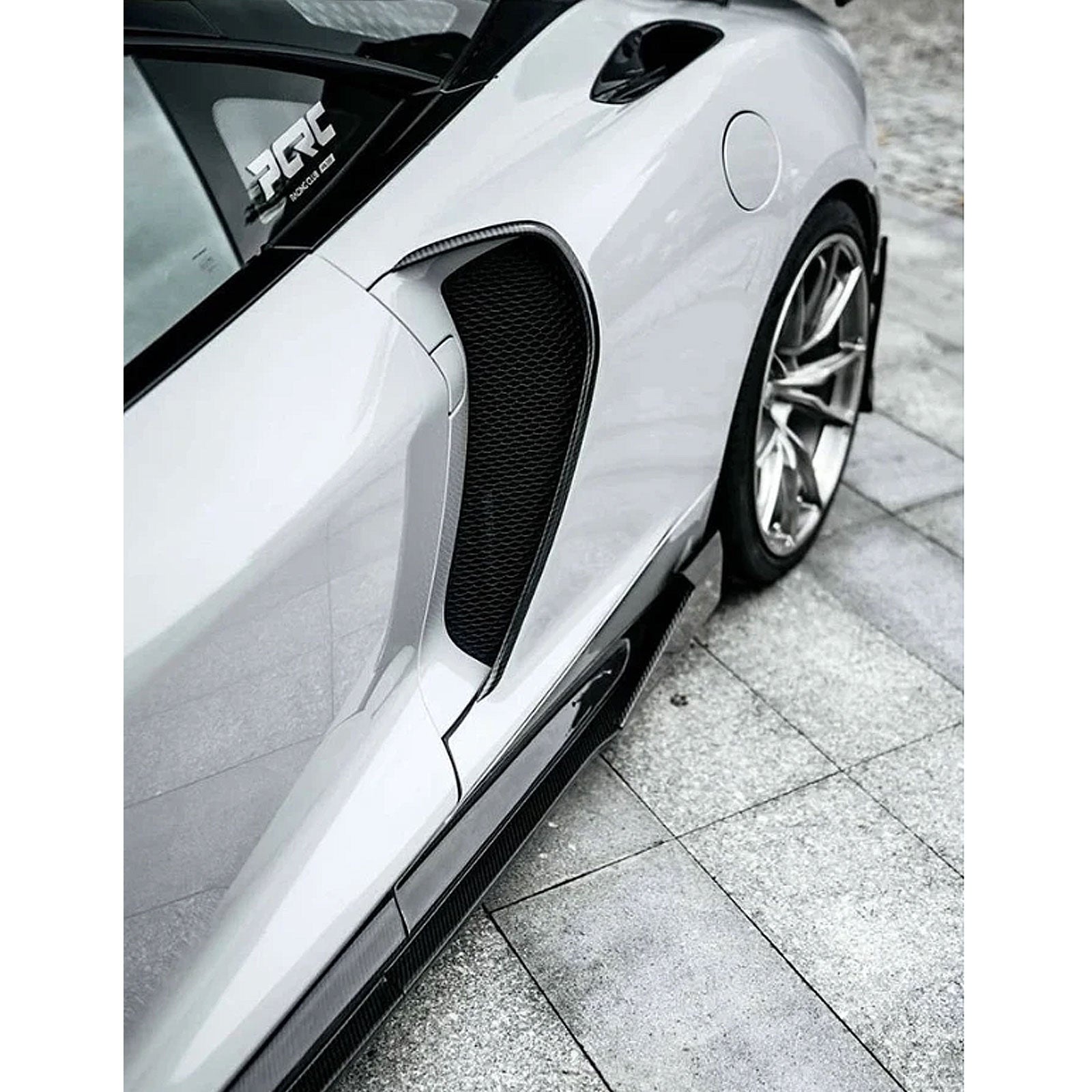MWD Style Carbon Fiber Side Skirt Extension for McLaren GT - Bull Boost Performance