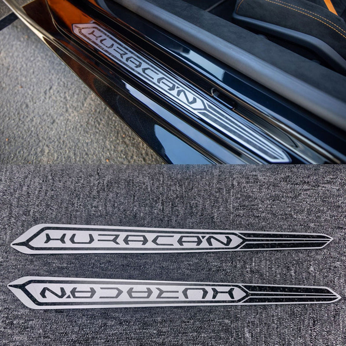 Dry Carbon Fiber Door Sill Covers for Lamborghini Huracan LP580 LP610 Spyder by Stratec Systems