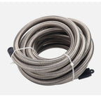 10AN/8AN/6AN Fitting Stainless Steel Braided Oil Fuel Hose Line Kit 5Feet Silver - Bull Boost Performance