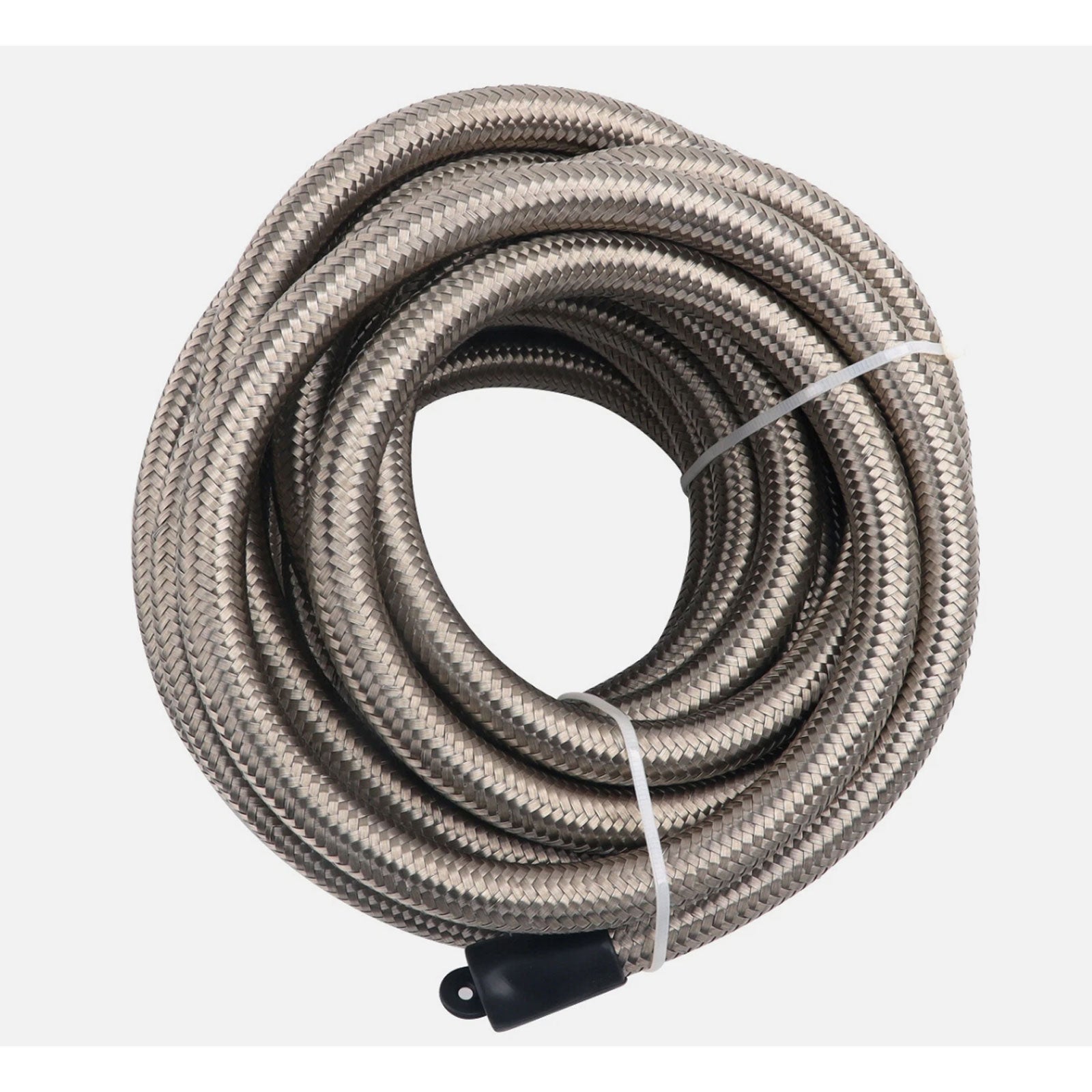 10AN/8AN/6AN Fitting Stainless Steel Braided Oil Fuel Hose Line Kit 5Feet Silver - Bull Boost Performance