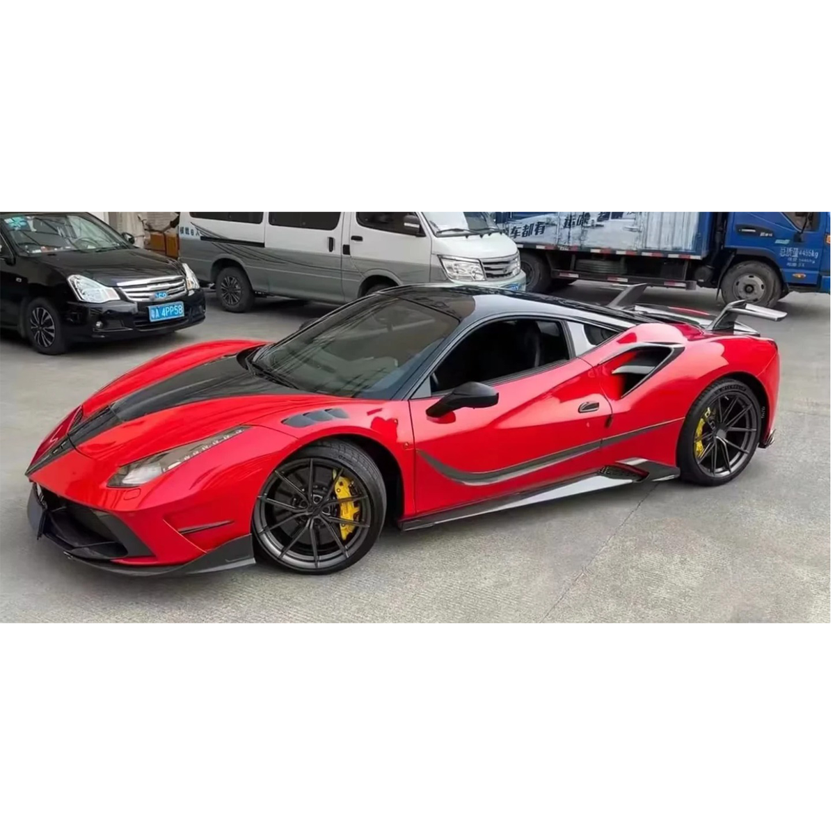 Carbon Fiber M Style Aerodynamic Full Body Kit for Ferrari 488 GTB by Stratec Systems