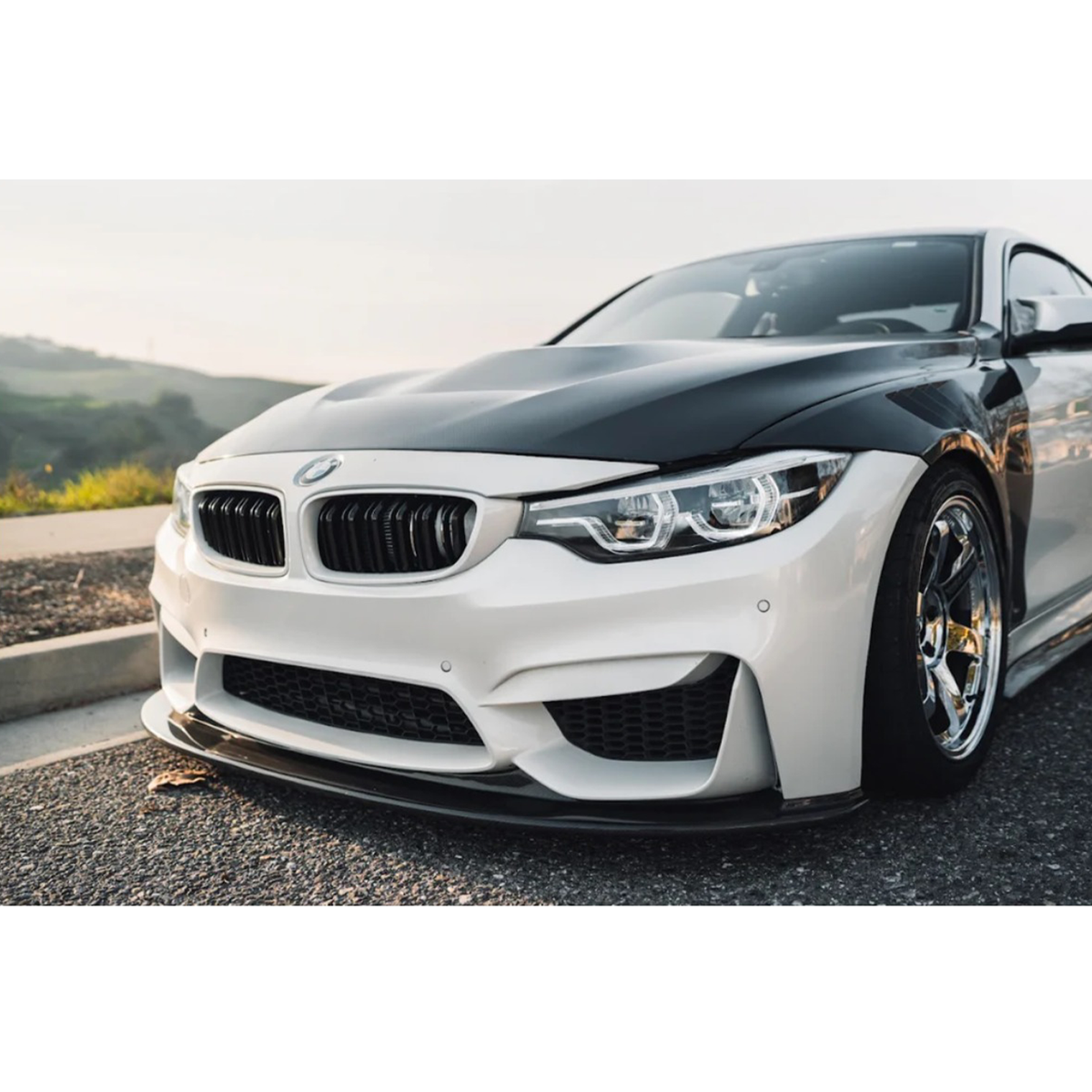 Carbon Fiber Front Lip V3 for BMW F80 M3 F82 F83 M4 by Stratec Systems