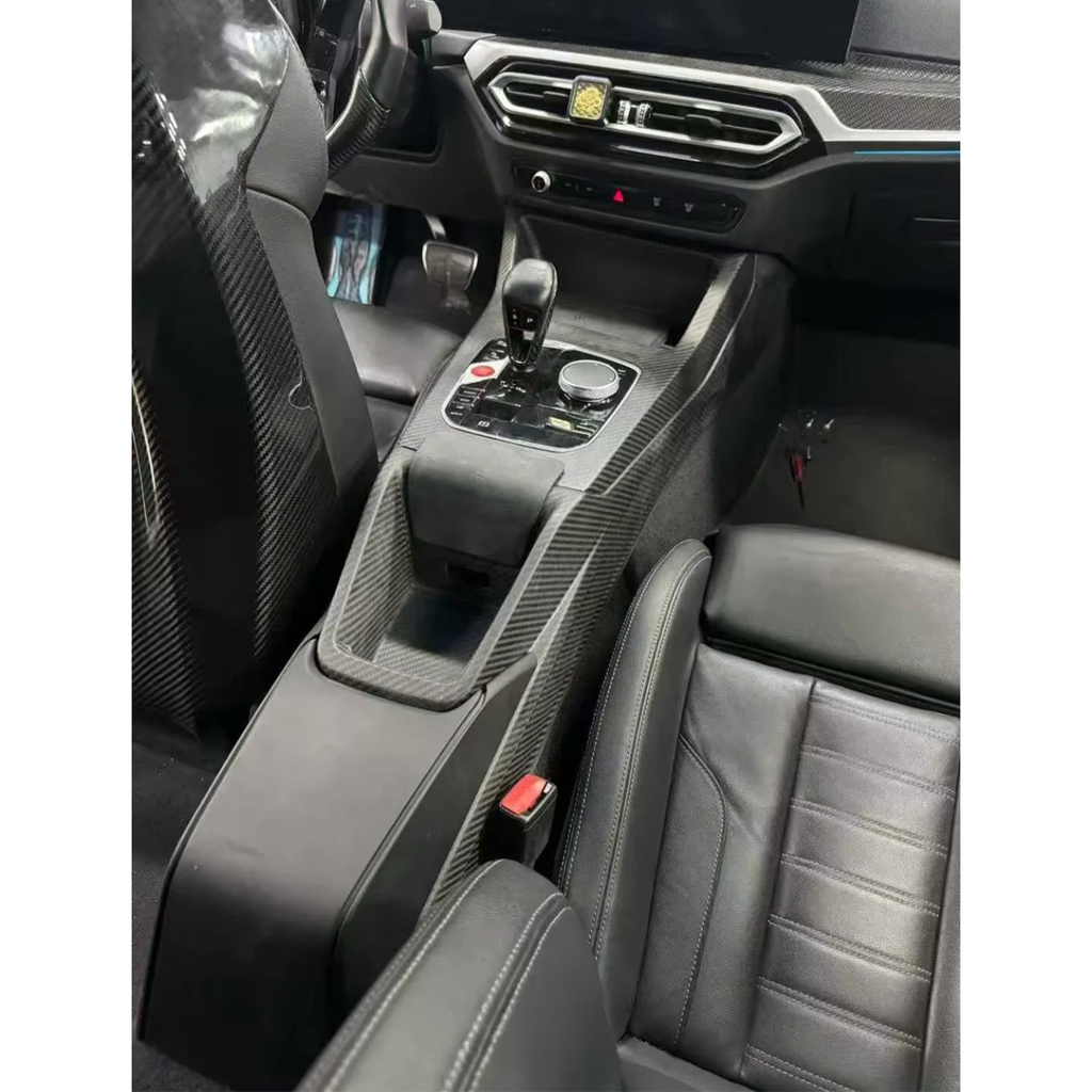 Carbon Fiber CSL Style Center Console Control Panel for BMW G87 M2 G80 M3 G82 M - Bull Boost Performance