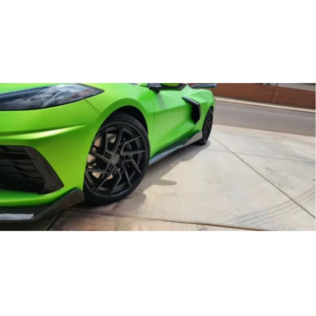 Carbon Fiber Side Skirts for Chevrolet Corvette C8 - Bull Boost Performance