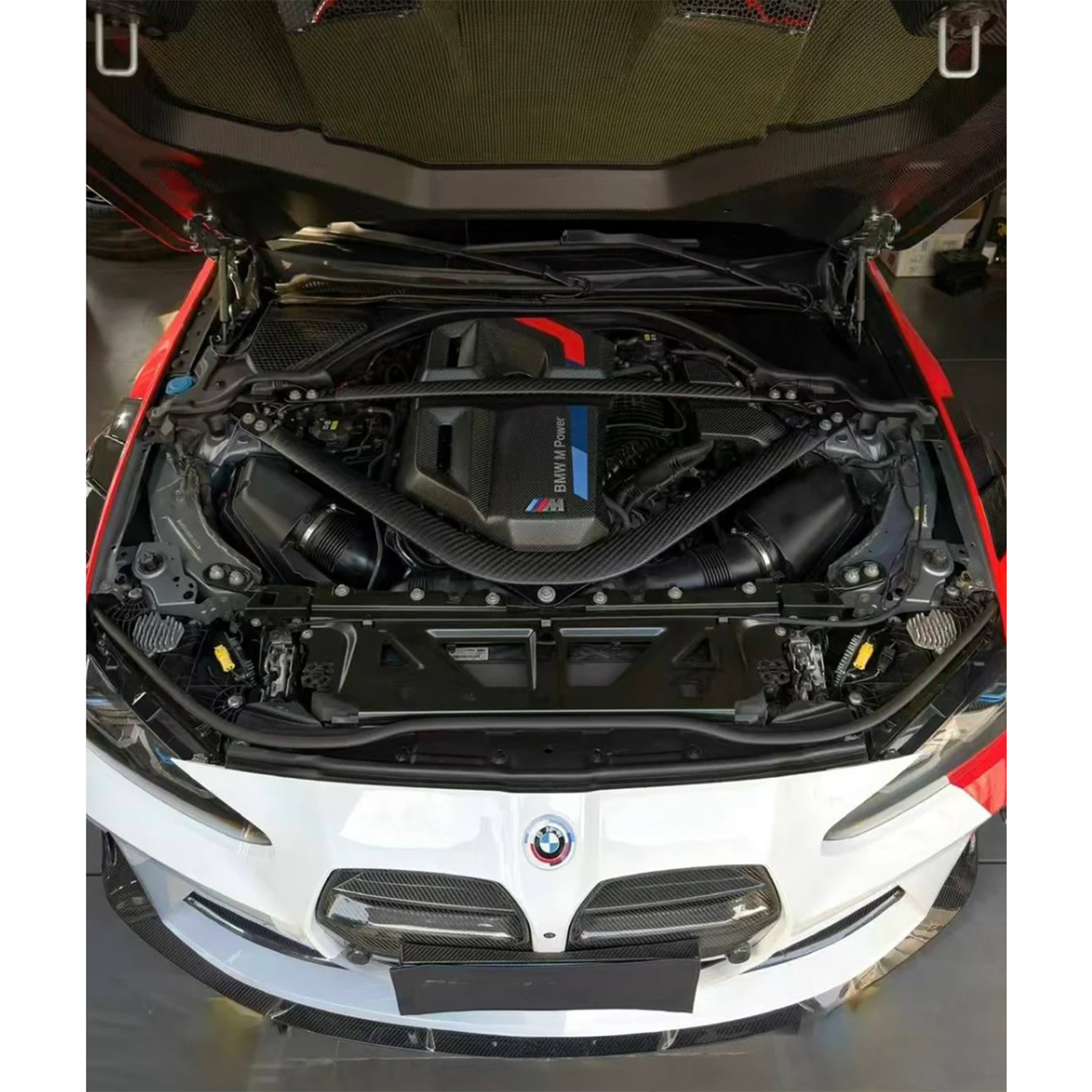 Carbon Fiber Strut Brace V2 for BMW G87 M2 G80 M3 G82 G83 M4 - Bull Boost Performance