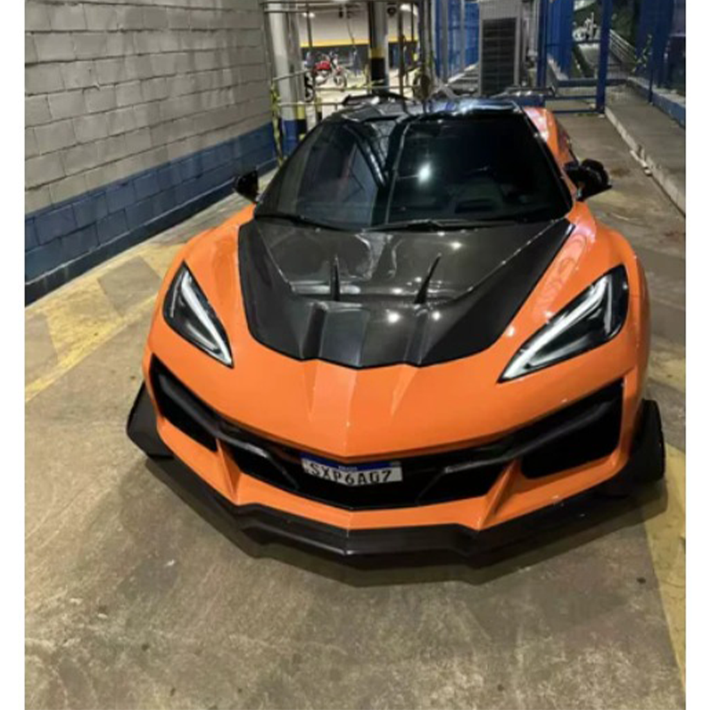 V3 Vented Carbon Fiber Hood Bonnet for Chevrolet Corvette C8 - Bull Boost Performance