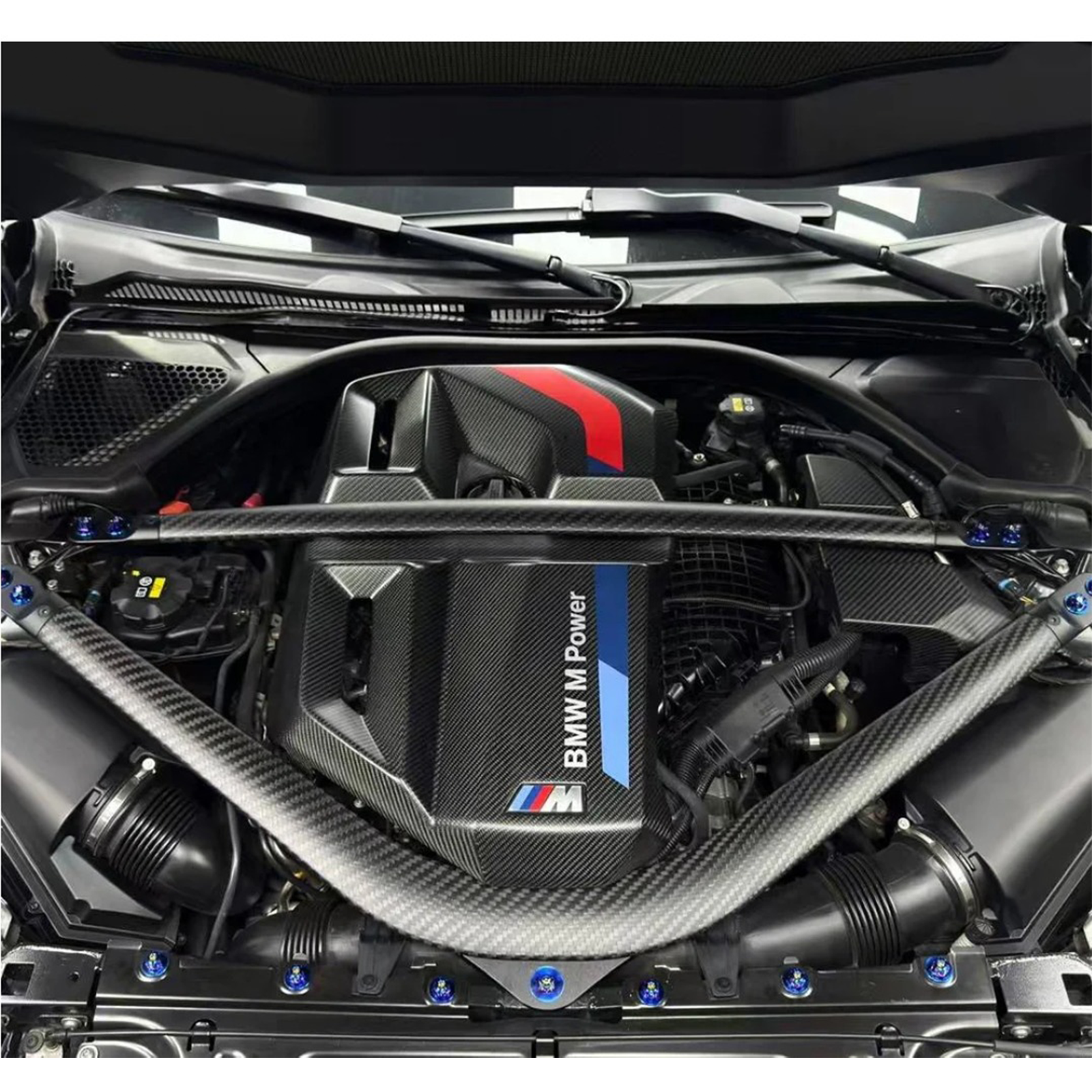 Carbon Fiber Strut Brace V2 for BMW G87 M2 G80 M3 G82 G83 M4 - Bull Boost Performance