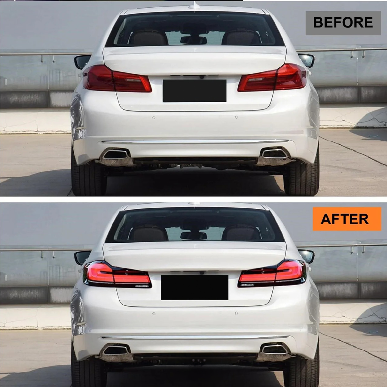 Clear LED Rear Tail Lights for BMW F90 M5 G30 5 Series - Bull Boost Performance