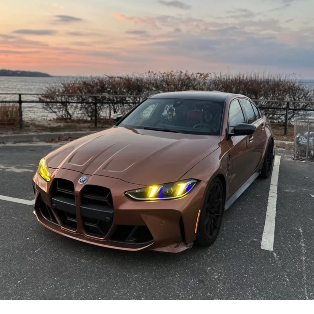 Facelift Snake Eyes Dual Color DRL Headlight V2 Upgrade for BMW G8X G80 M3 G82 M4 G22 G26 4 Series - Bull Boost Performance