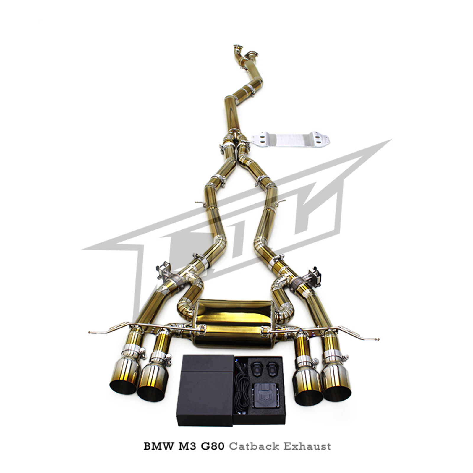 Valved Titanium Catback Exhaust System for BMW M3 M4 G80 G82 3.0T - Bull Boost Performance