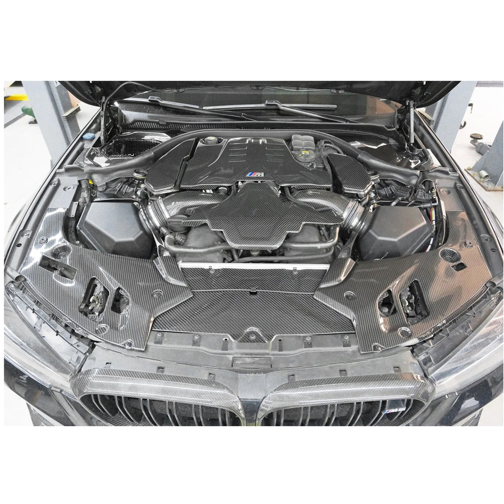 Carbon Fiber Engine Bay Headlight Corner Covers for BMW F90 M5 - Bull Boost Performance