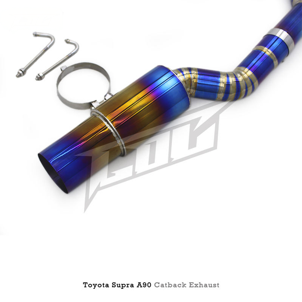 Titanium Single Exit Catback Exhaust System for Toyota Supra A90 3.0T - Bull Boost Performance