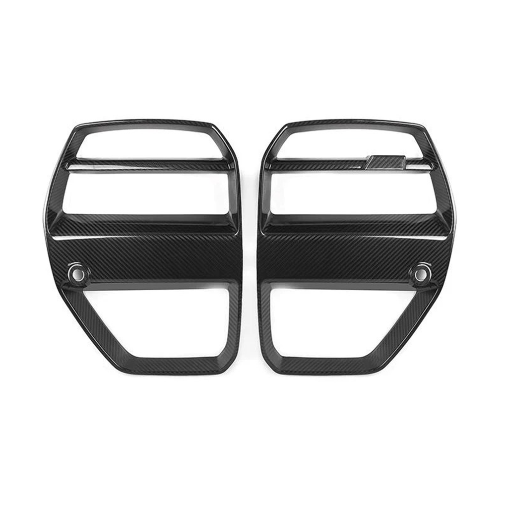VR Style Carbon Fiber Front Grille Replacement Set for BMW G80 M3 G82 G83 M4 - Bull Boost Performance