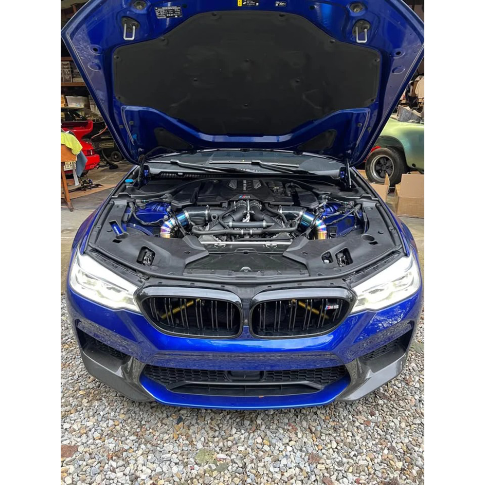 Titanium Front Mount Intake System for BMW F90 M5 F91 F92 F93 M8 G30 5 Series - Bull Boost Performance