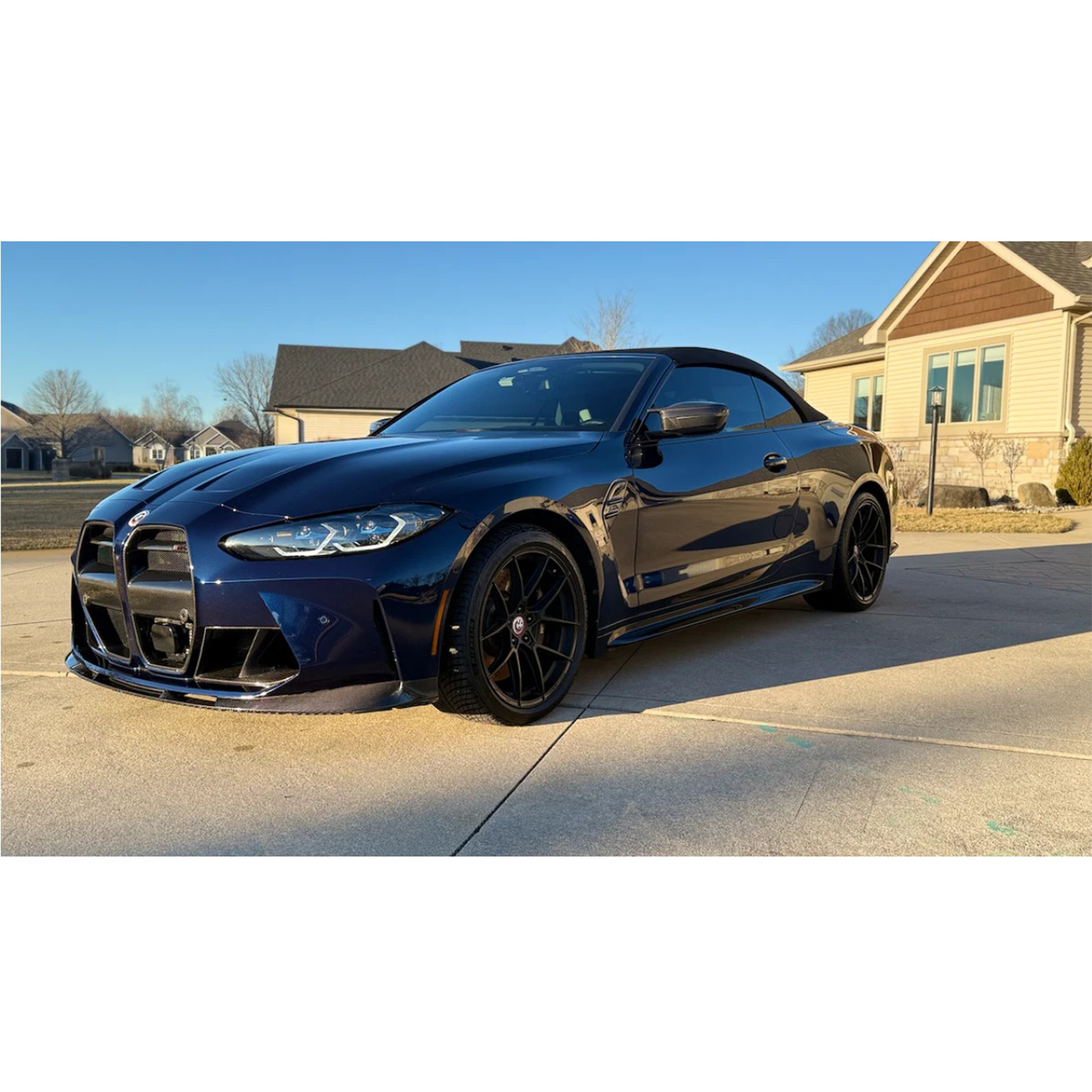 3D Style Dry Carbon Fiber Front Lip (OEM Mount) for BMW G80 M3 G82 G83 M4 - Bull Boost Performance