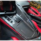 Carbon Fiber Center Console Cover + Cup Holder Lid Cover for Chevrolet Corvette C8 - Bull Boost Performance
