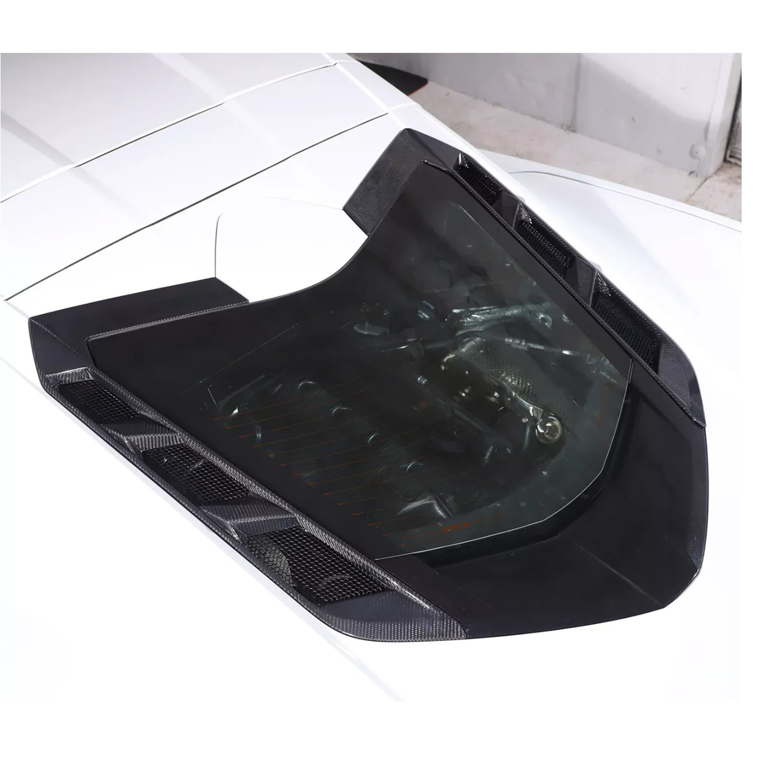Carbon Fiber Rear Window Trim Cover Set for Chevrolet Corvette C8 Coupe - Bull Boost Performance
